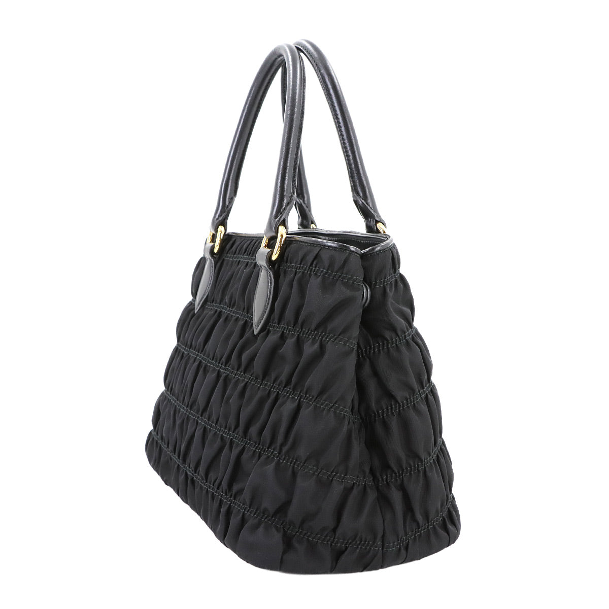 2way Hand Shoulder Bag Nylon Leather Nero Black 1BA173