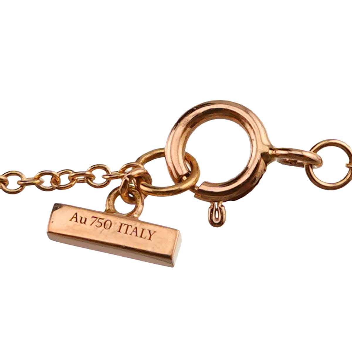 T circle Necklace Diamond Mother of Pearl MOP 18K PG 750