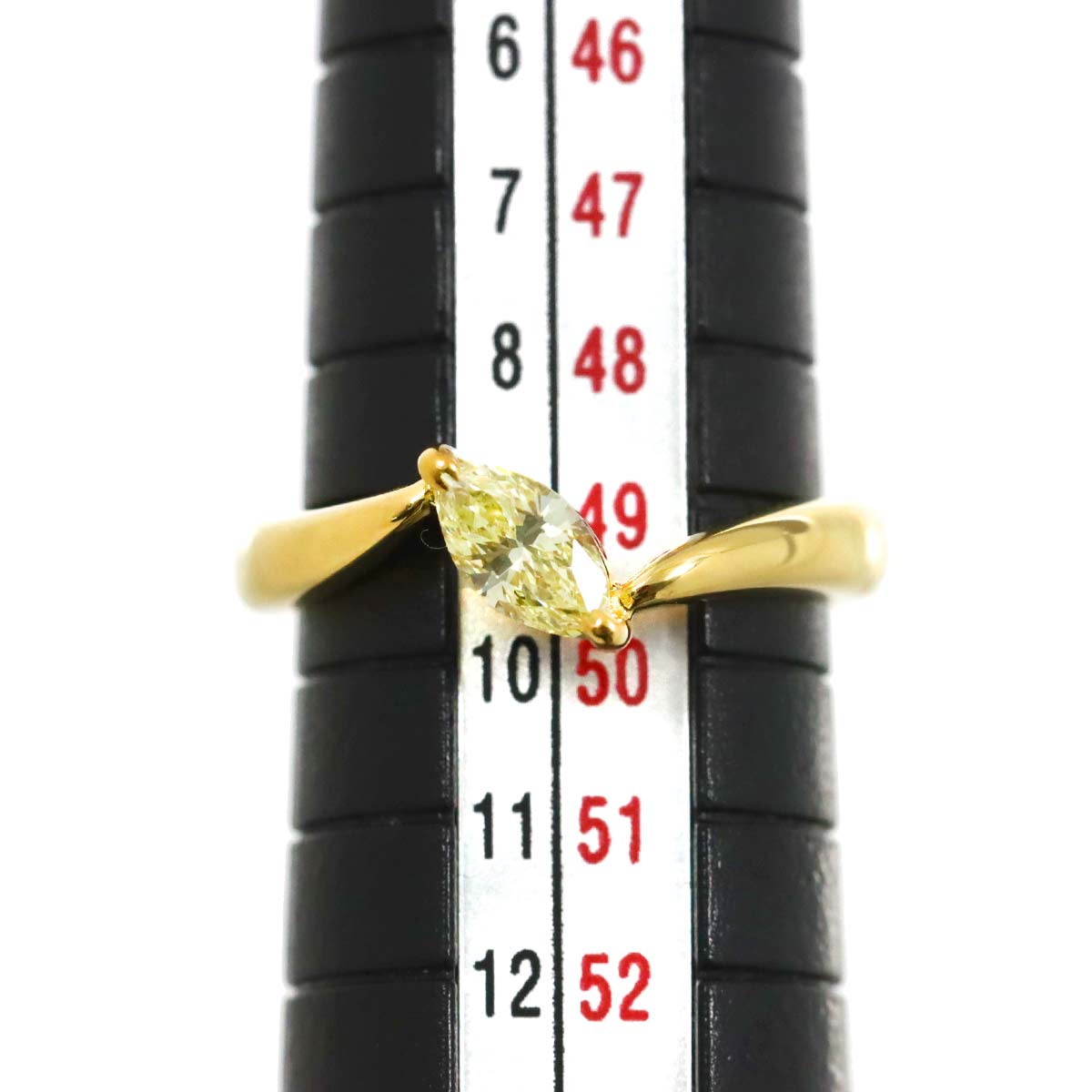 Diamond 0.38ct Ring 18K YG Yellow Gold 750 4.75-5(US)