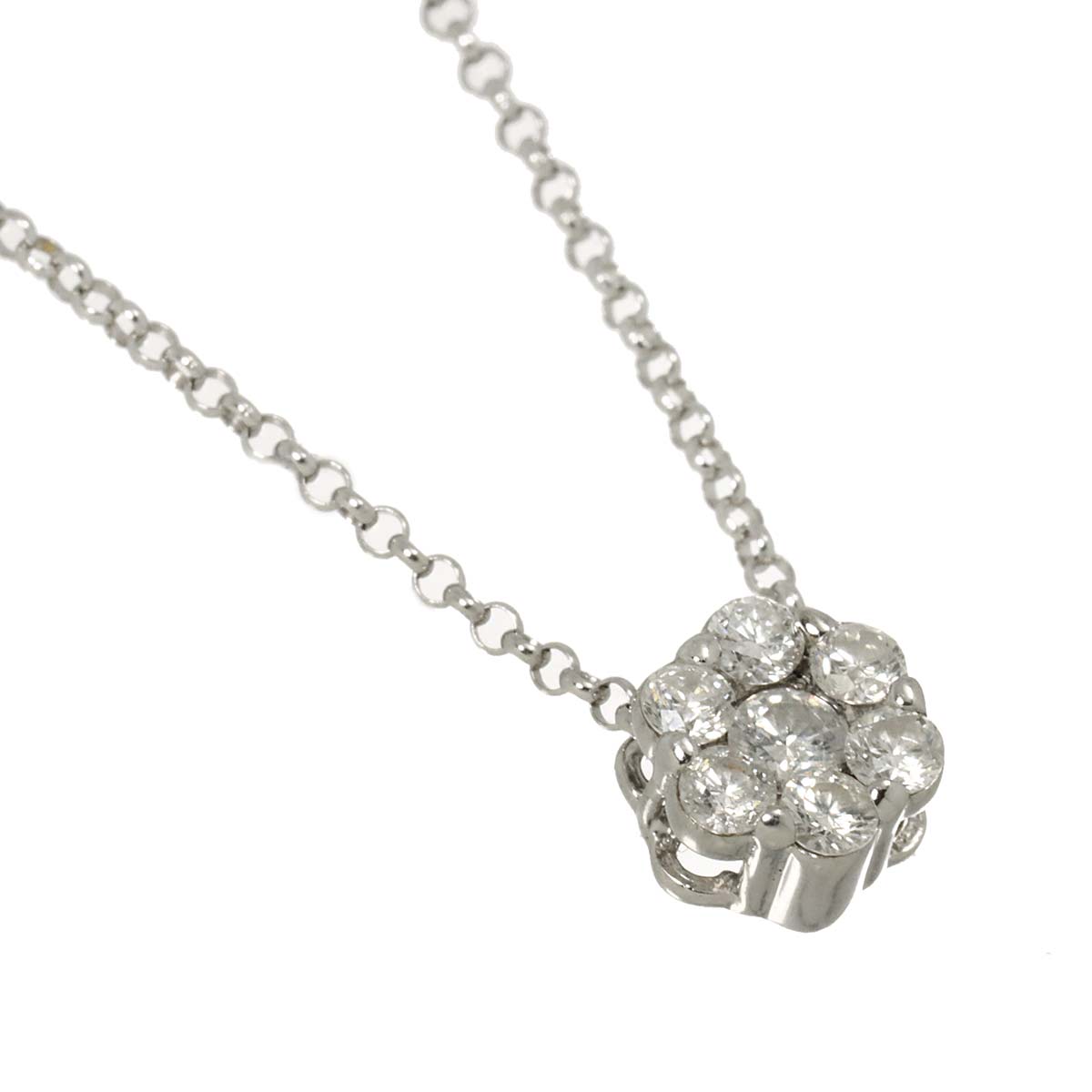Diamond 0.30ct Necklace 18K WG White Gold 750