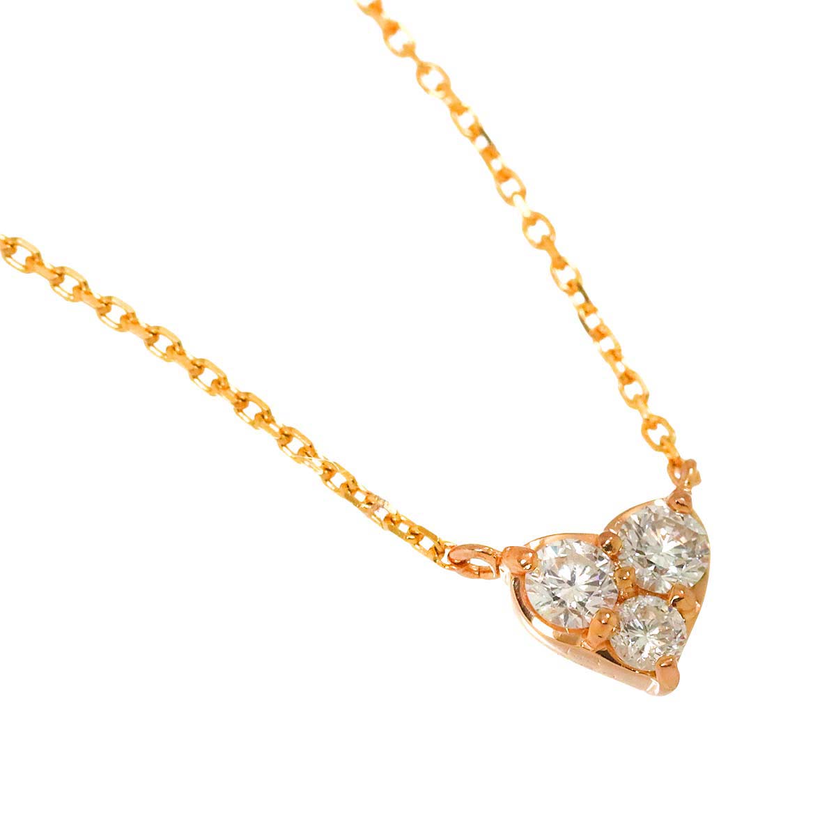 VENDOME Aoyama Diamond 0.22ct Heart Necklace 18K Pink Gold 750