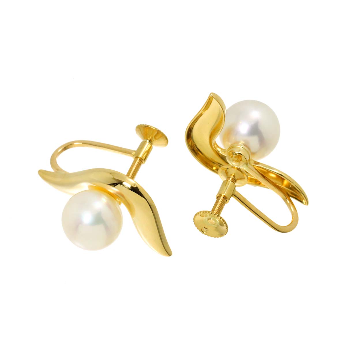 Akoya Pearl 7.0mm Earrings 18K Yellow Gold 750