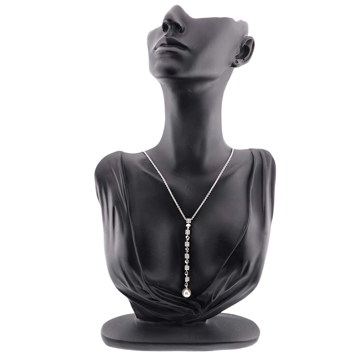 Diamond Necklace 18K White Gold 750