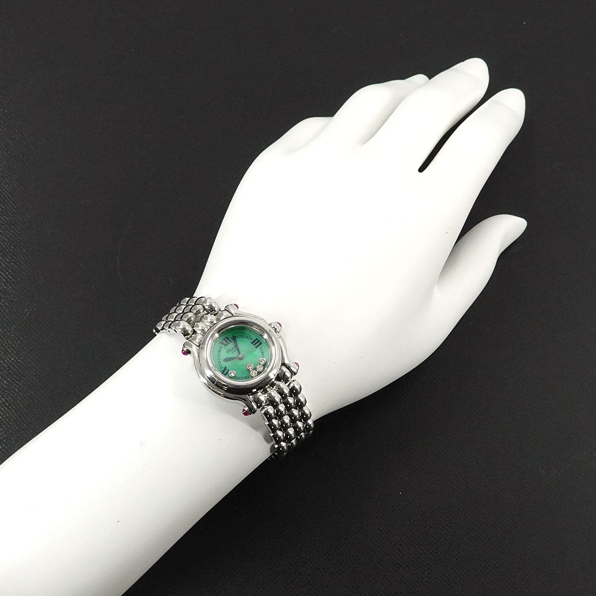 Happy Sport 27/8250-42 Quartz 5P Diamond Green Dial Watch
