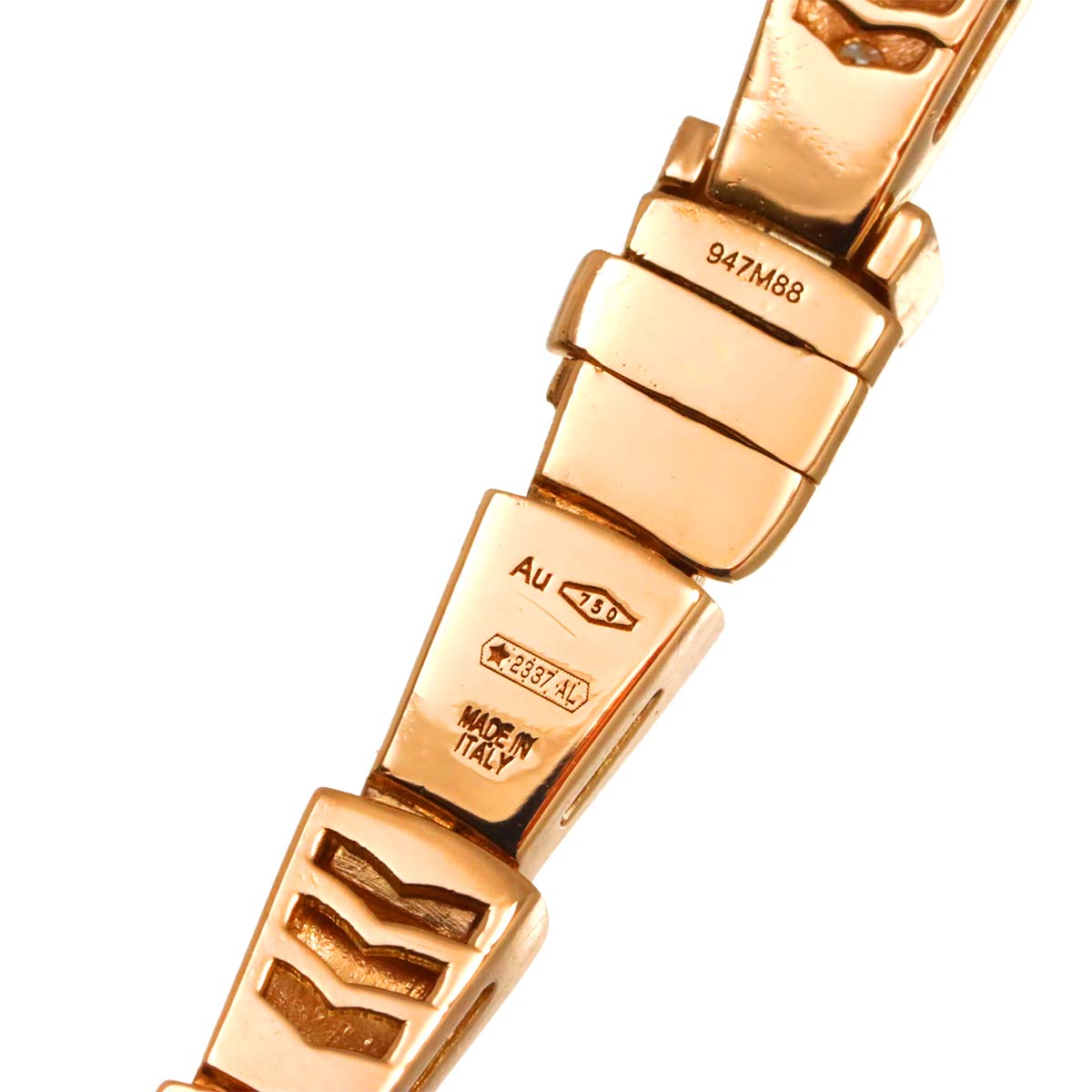 Serpenti Viper Diamond Necklace 18K Pink Gold 750