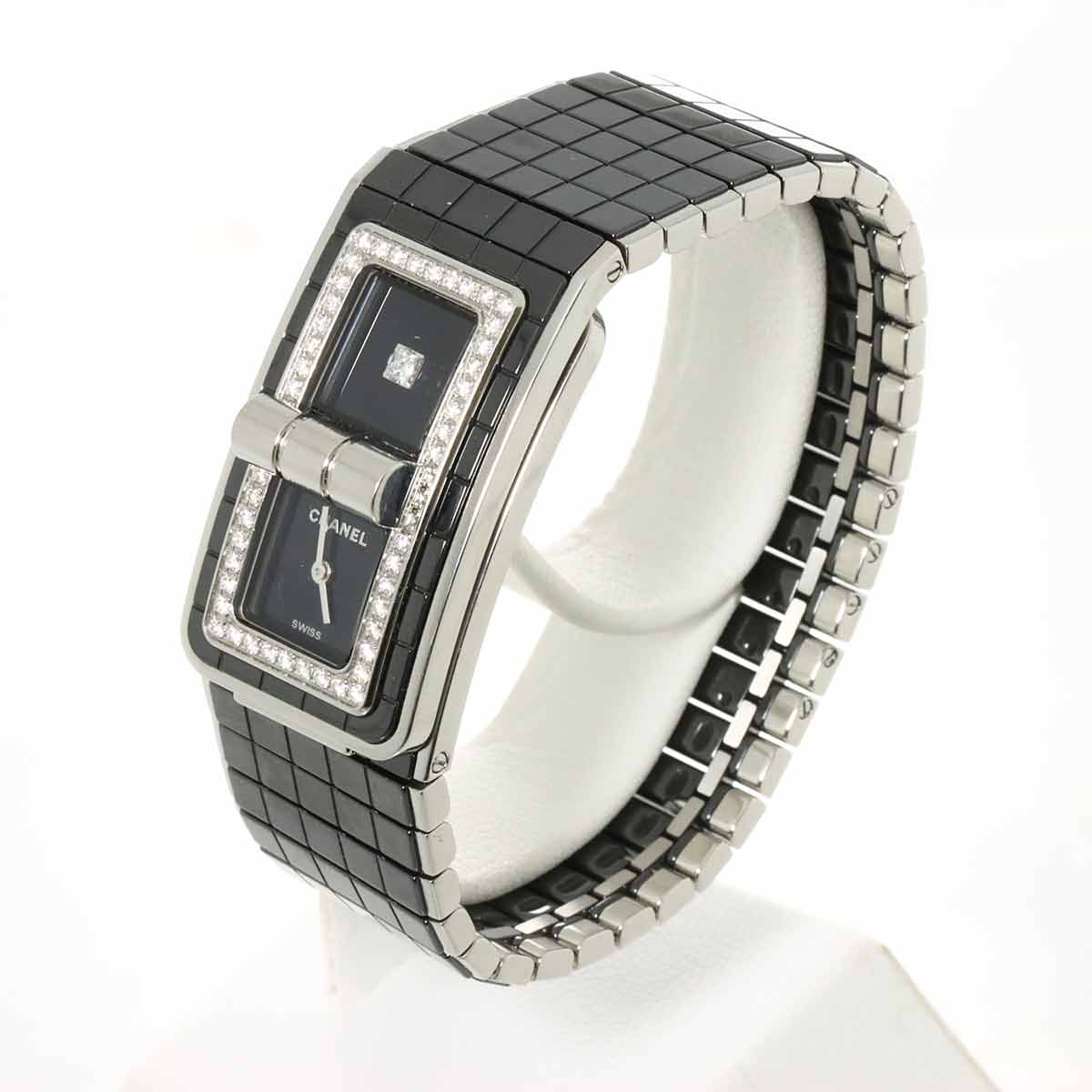 Code CoCo H5148 Quartz Diamond Black Dial Ladies Watch