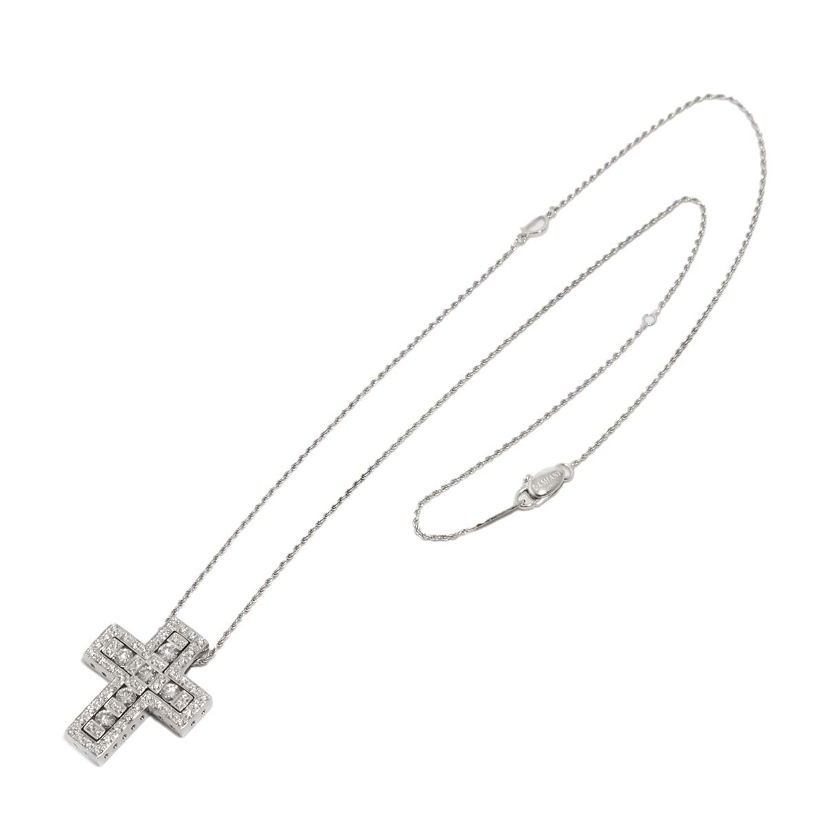 Belle Epoque Diamond Cross Necklace M 18K WG 750