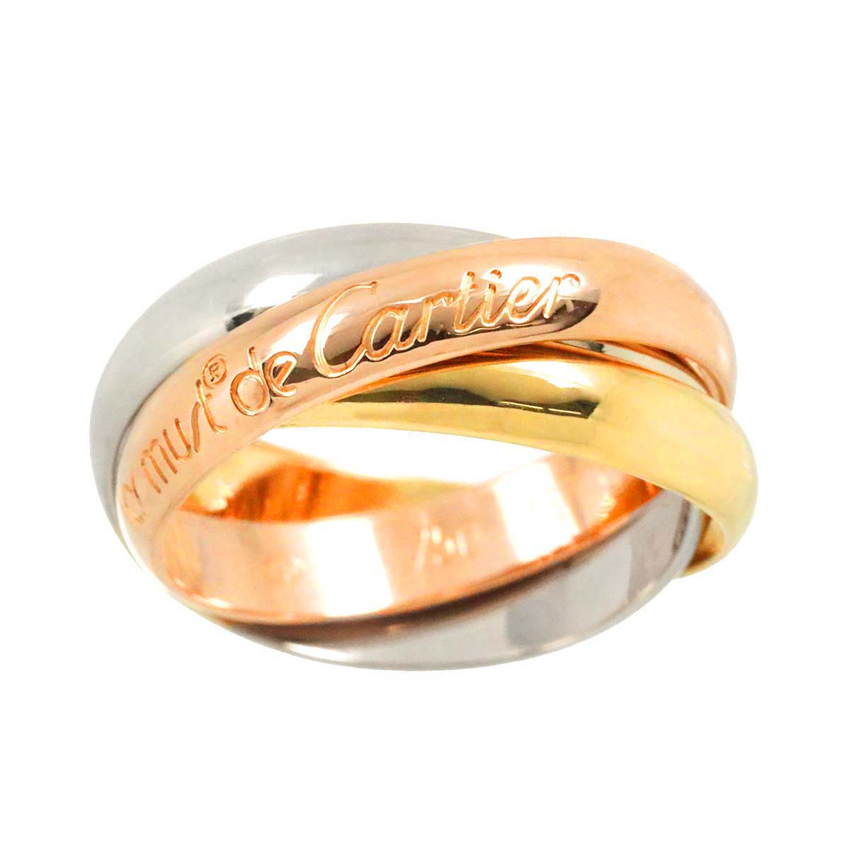 Trinity Ring MM 18K YG WG PG 750 Size49 4.75-5(US)