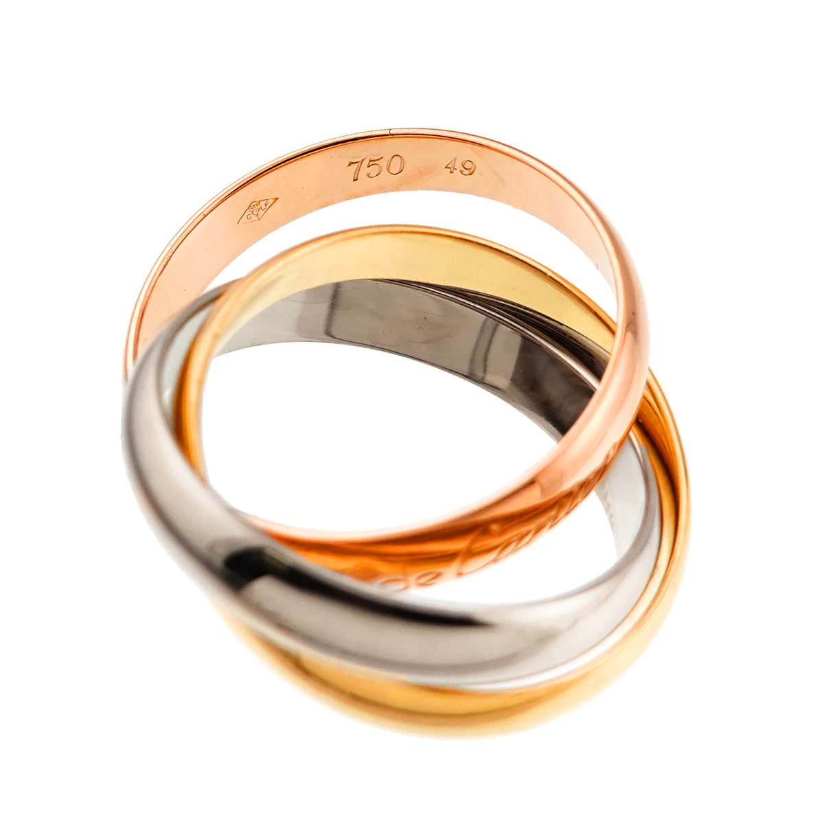 Trinity Ring MM 18K YG WG PG 750 Size49 4.75-5(US)