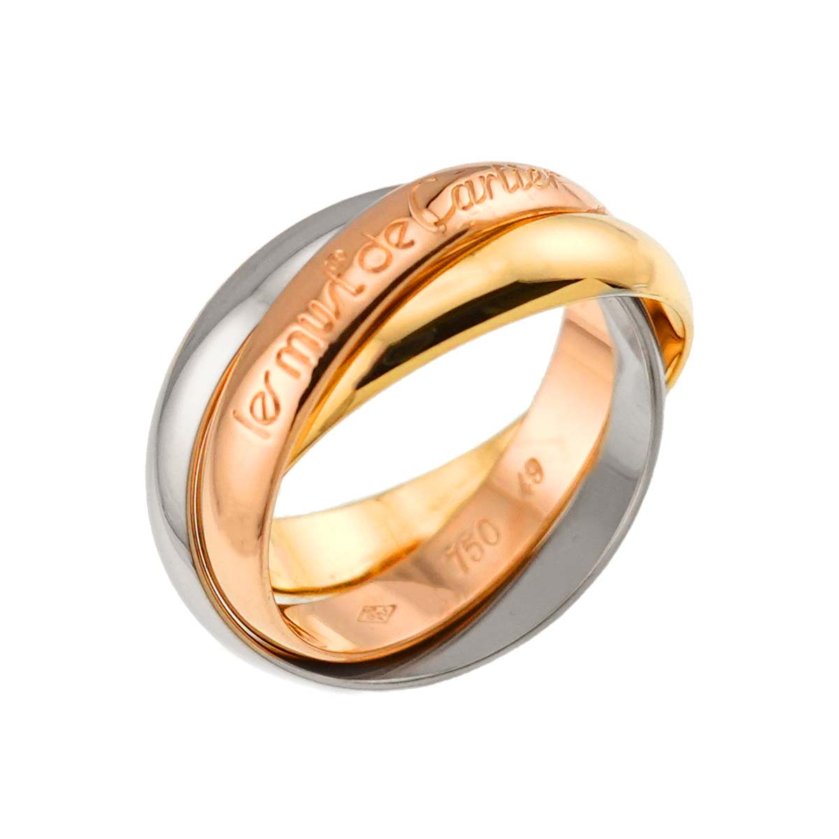 Trinity Ring MM 18K YG WG PG 750 Size49 4.75-5(US)