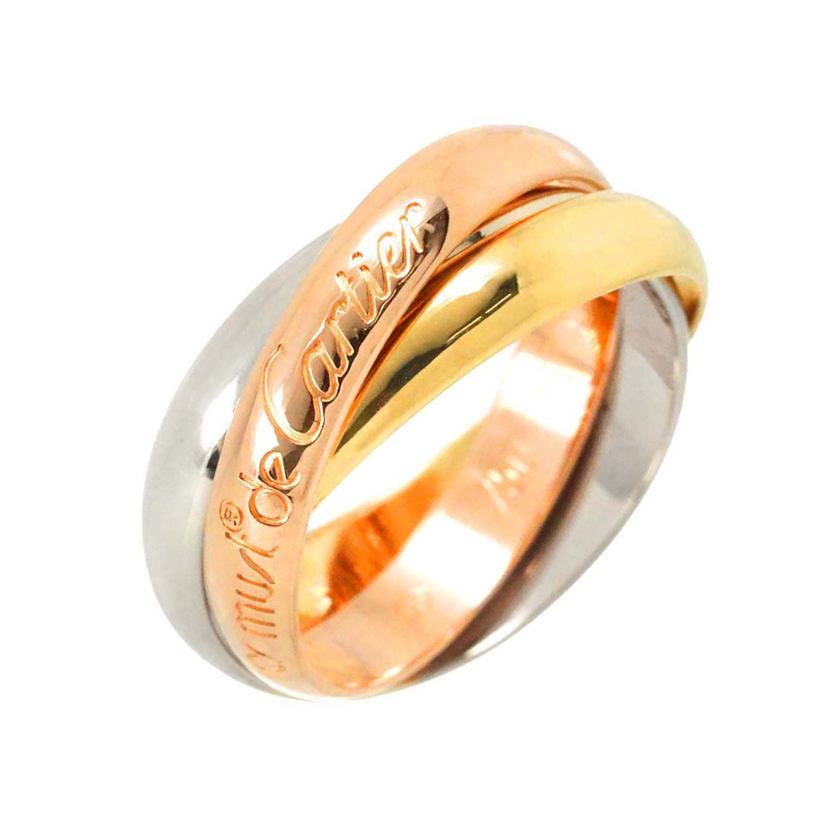 Trinity Ring MM 18K YG WG PG 750 Size49 4.75-5(US)