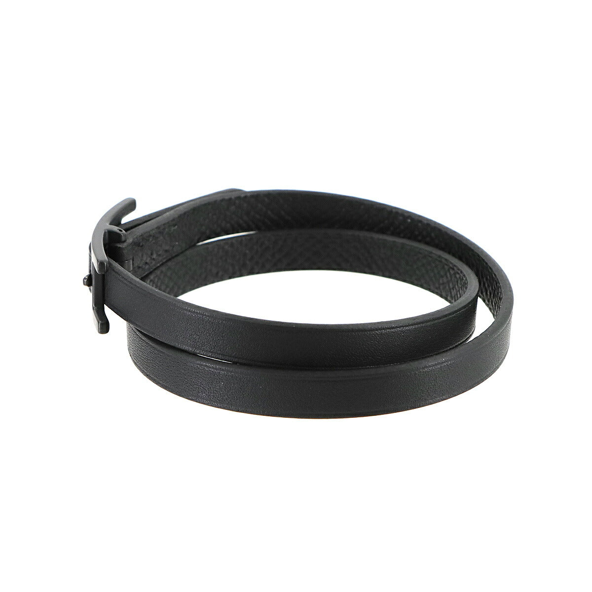 Behapi Double Tour Reversible Bracelet Swift Epsom Black T5