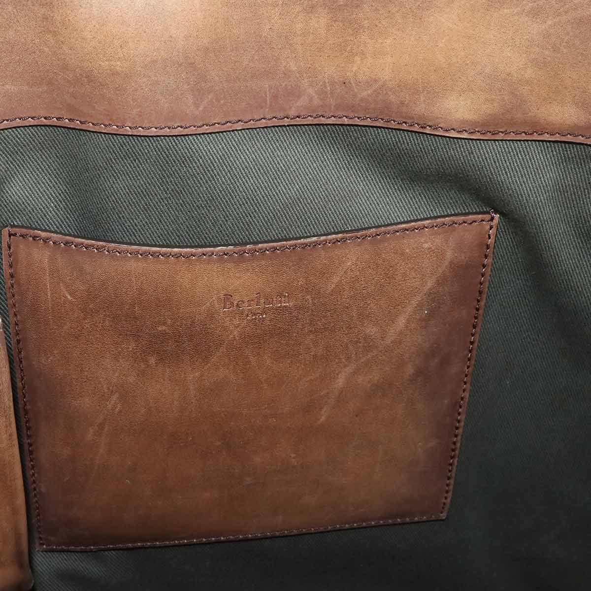 Berluti Calligraphy Toujours Tote Bag Venezia Leather Navy Purse