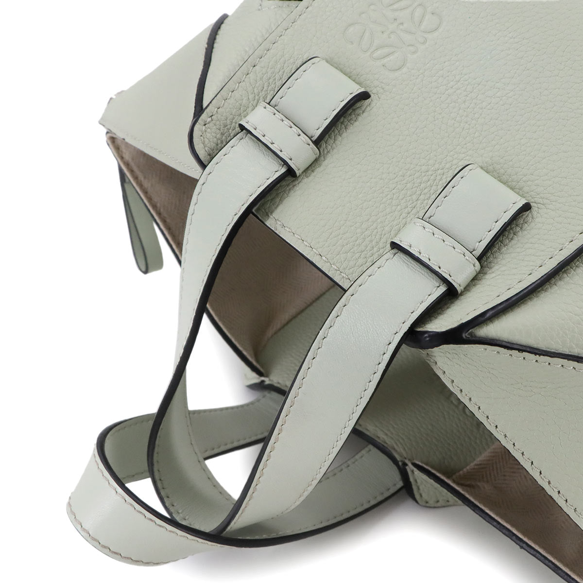Compact Hammock 2way Hand Shoulder Bag Leather Mint Green