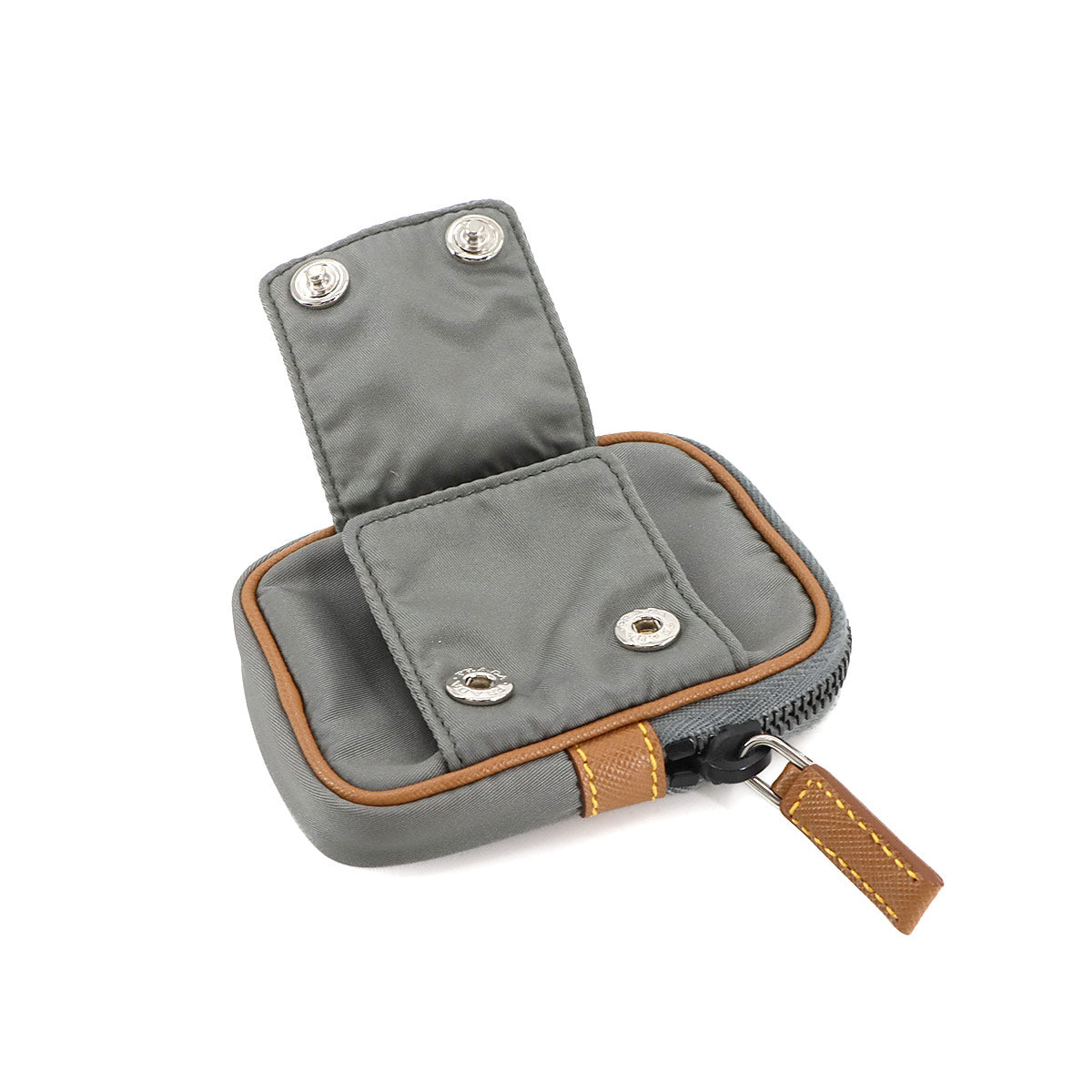 Shoulder Bag Nylon Saffiano Leather Black Gray Brown 2VD769 Purse