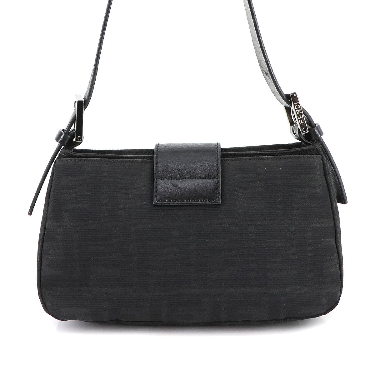 FENDI Zucca Mini Mamma Baguette Shoulder Bag Canvas Leather 8BR011 90289075