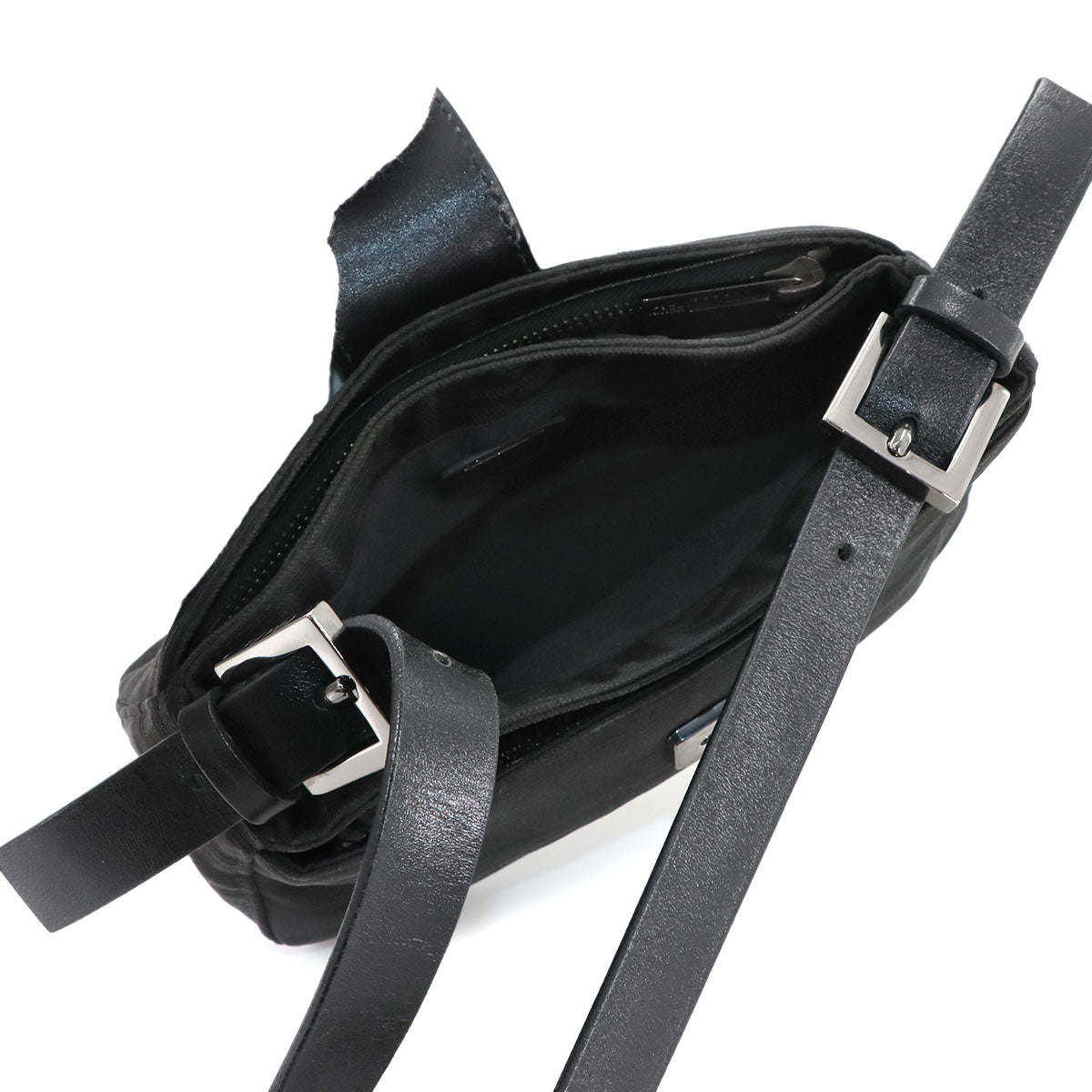 FENDI Zucca Mini Mamma Baguette Shoulder Bag Canvas Leather 8BR011 90289075