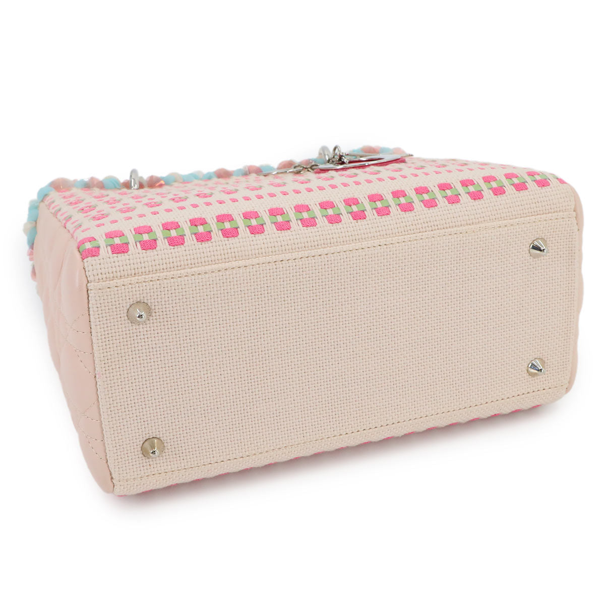 Lady Dior Medium Hand Shoulder Bag Leather Pink