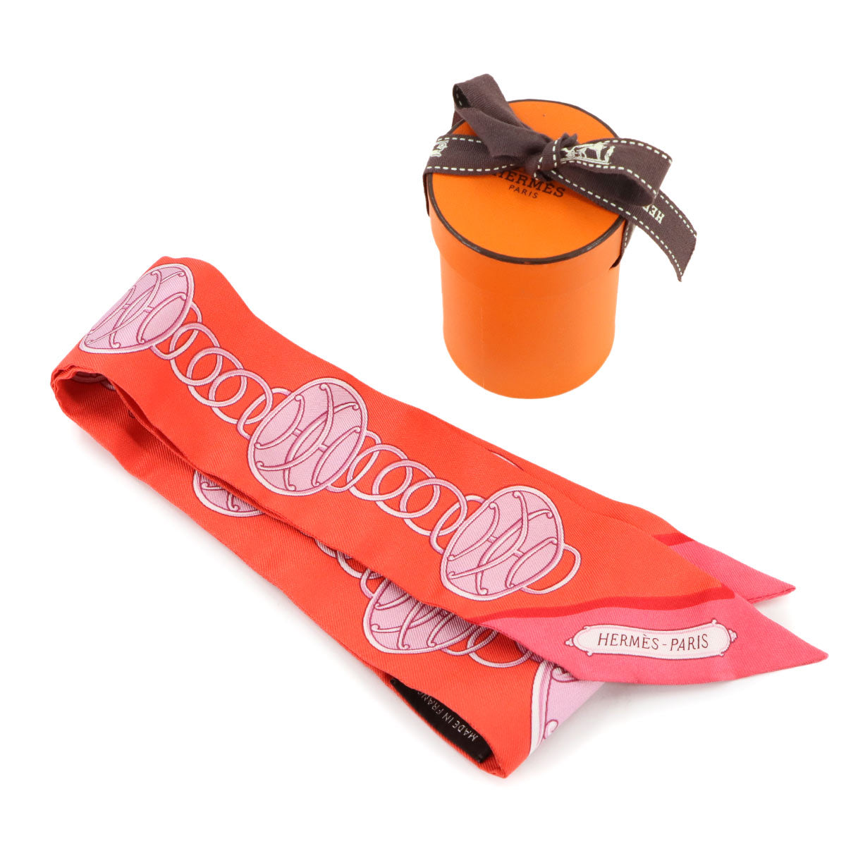 Twilly Scarf Silk Pink Lift Profile