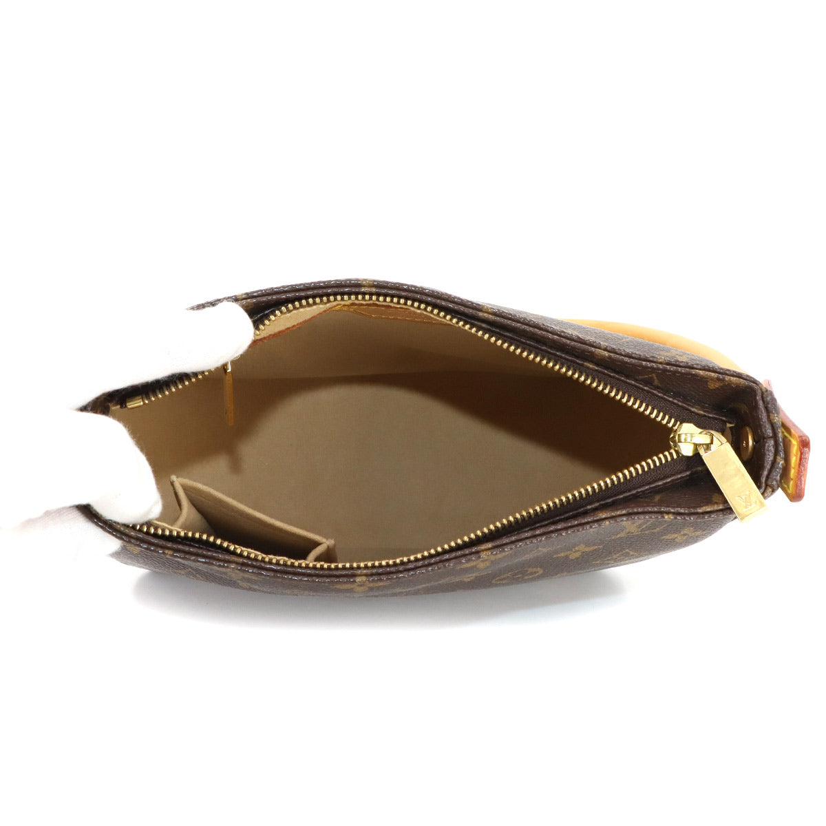 LOUIS VUITTON Monogram Looping MM Shoulder Bag Brown M51146 Purse