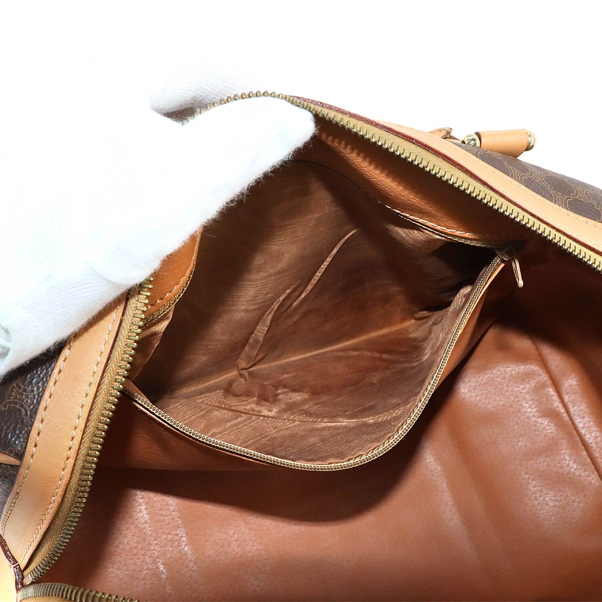 Macadam Boston Hand Bag PVC Leather Brown Purse