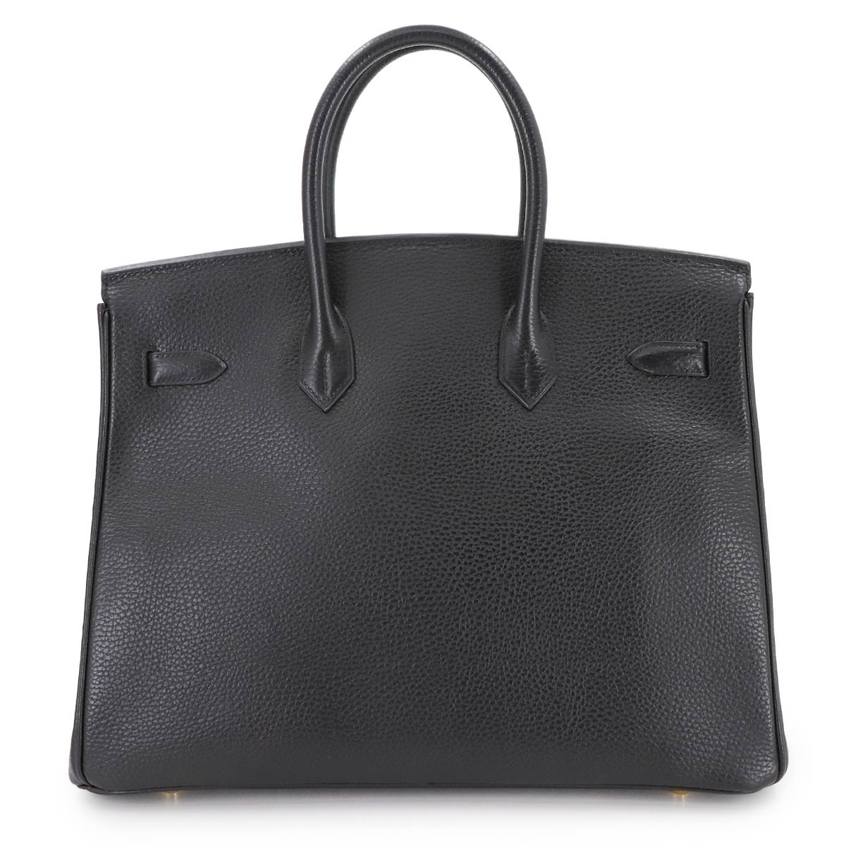 Birkin 35 Ardennes Leather Black Hand Bag Purse