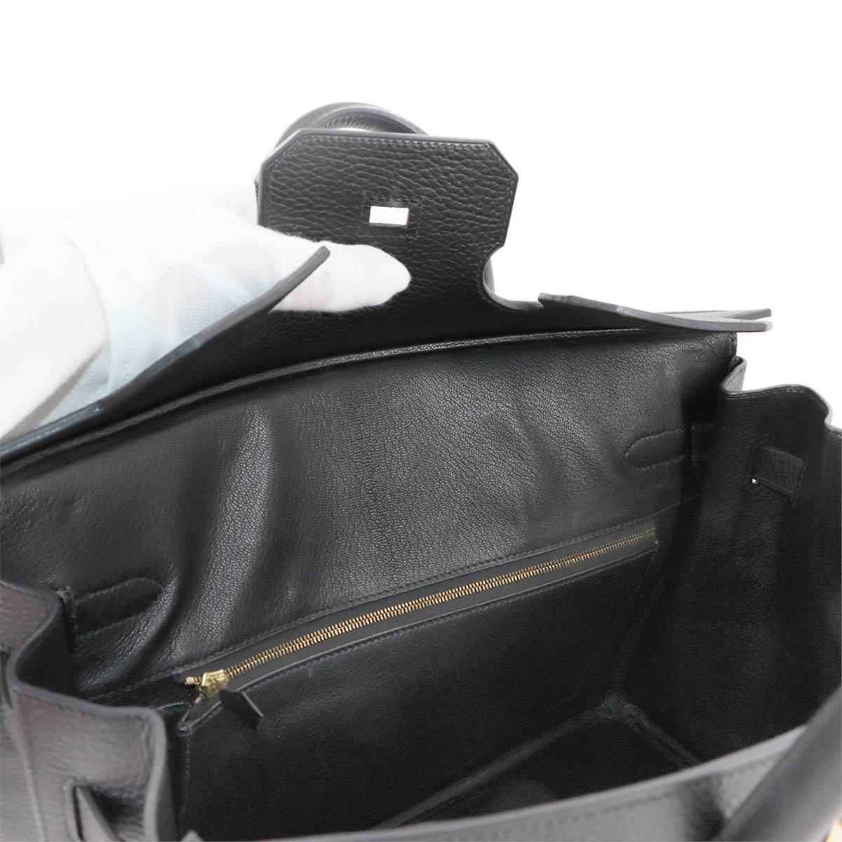 Birkin 35 Ardennes Leather Black Hand Bag Purse