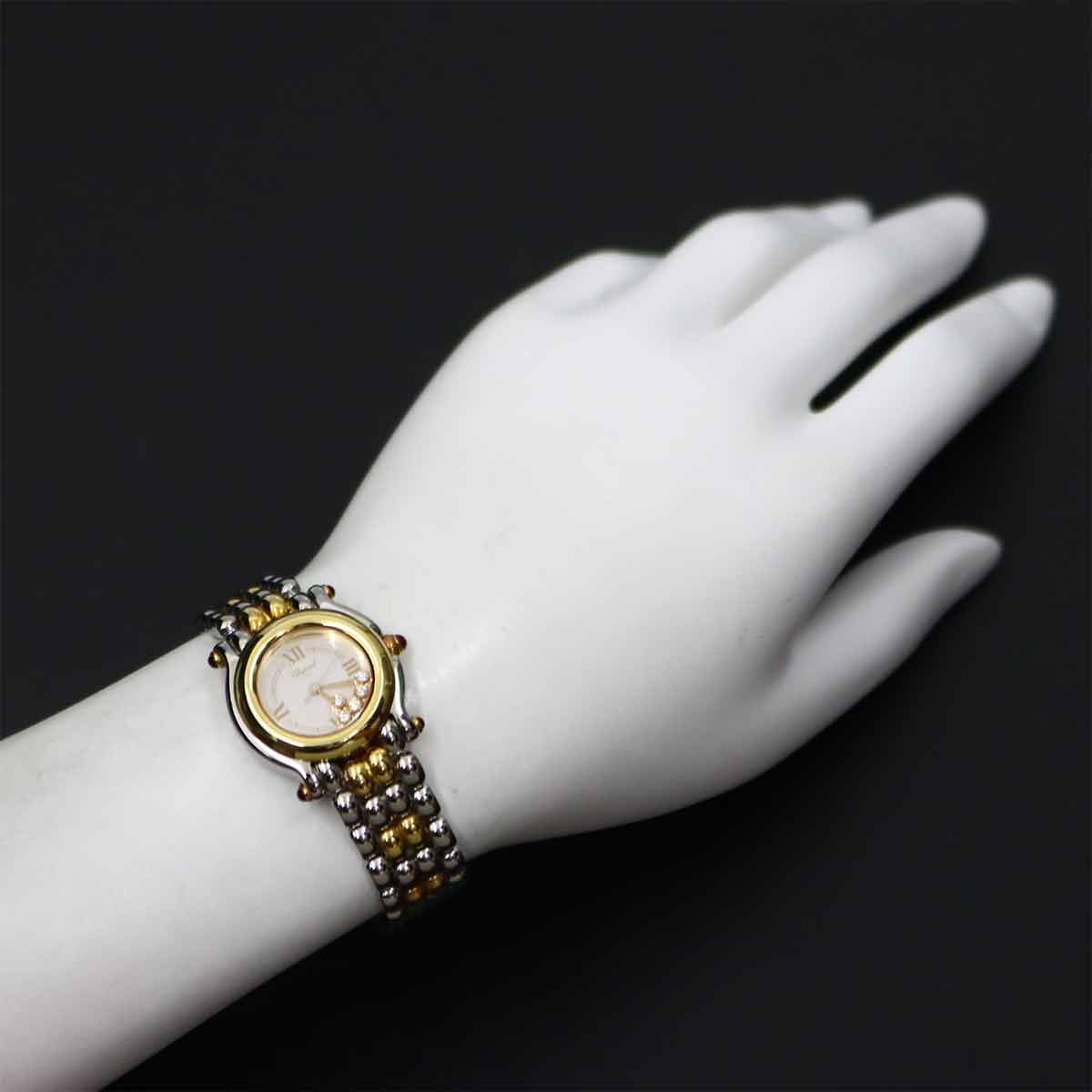 Happy Sports 27/8278-21 Diamond YG Quarts White Dial