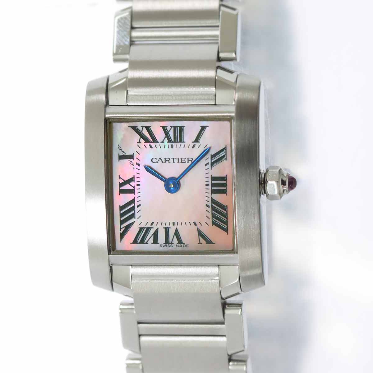 Tank Francaise SM W51028Q3 Quartz Pink Shell Dial Ladies