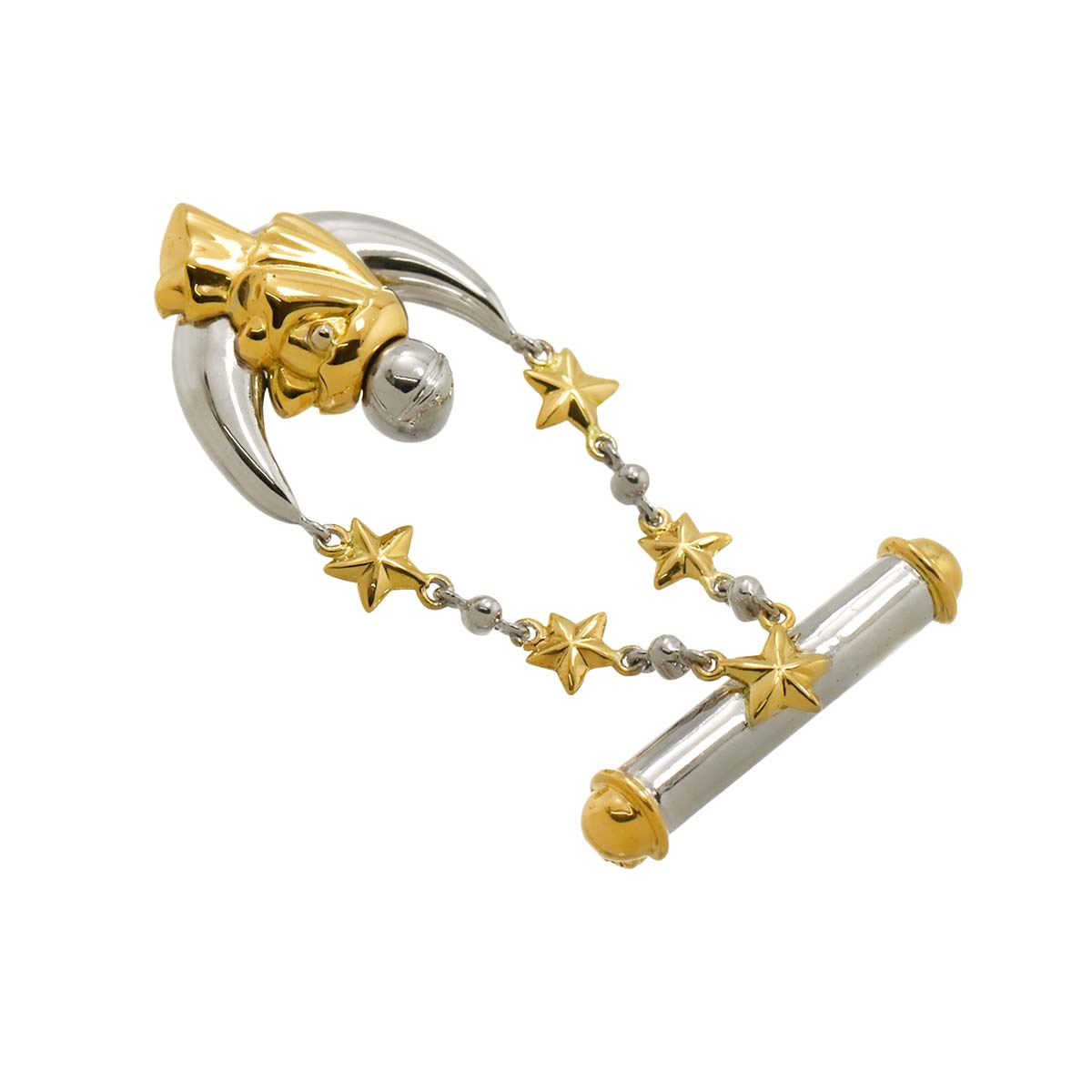Brooch 18K YG WG 750