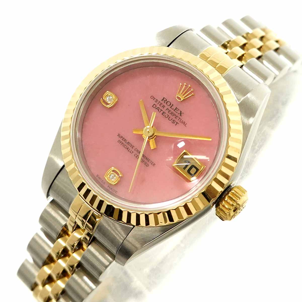Datejust 691732BR Serial U 750 YG 2P Diamond Pink Dial Ladies