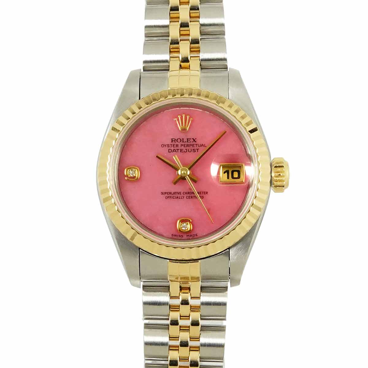 Datejust 691732BR Serial U 750 YG 2P Diamond Pink Dial Ladies
