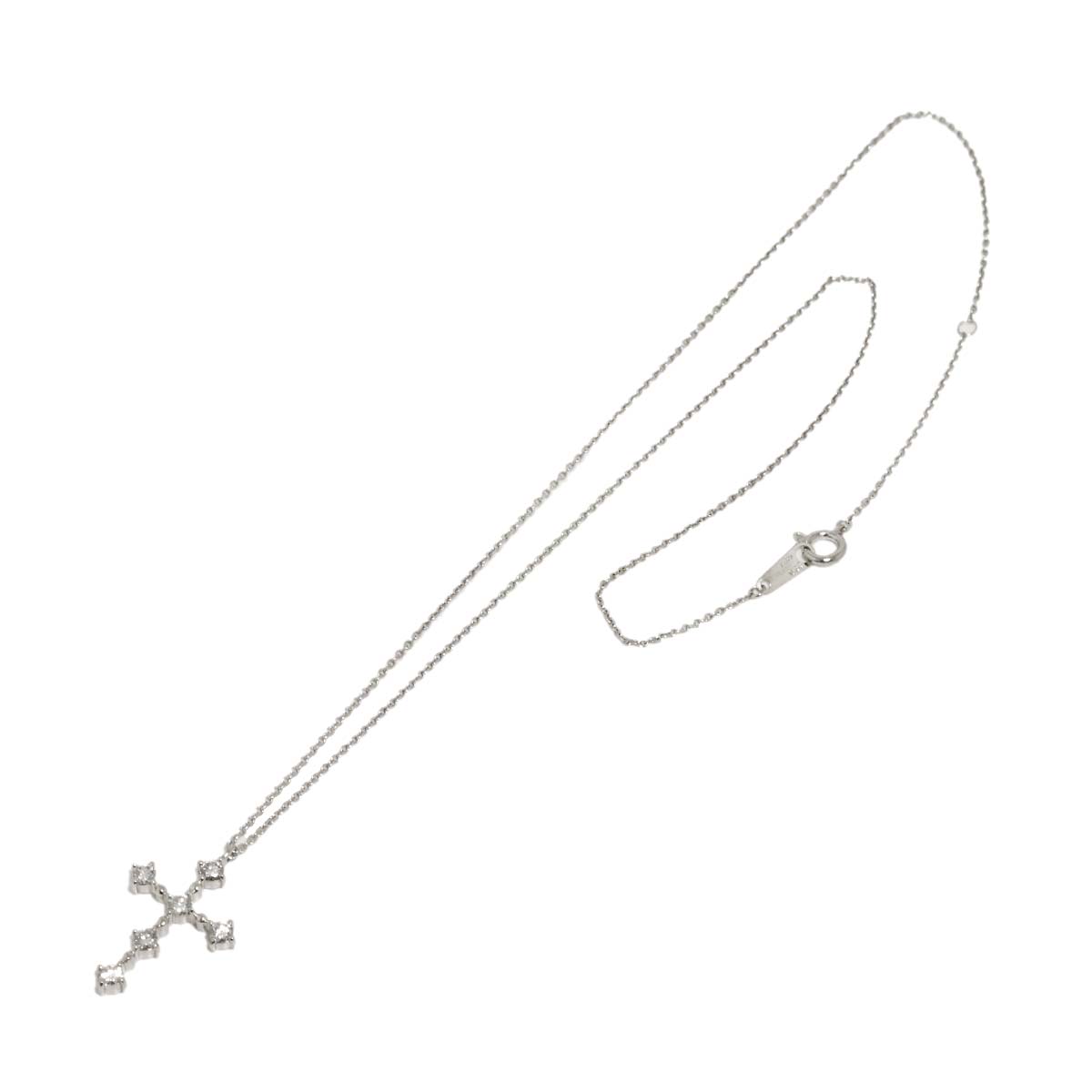 Cross Diamond 0.38ct Necklace Platinum