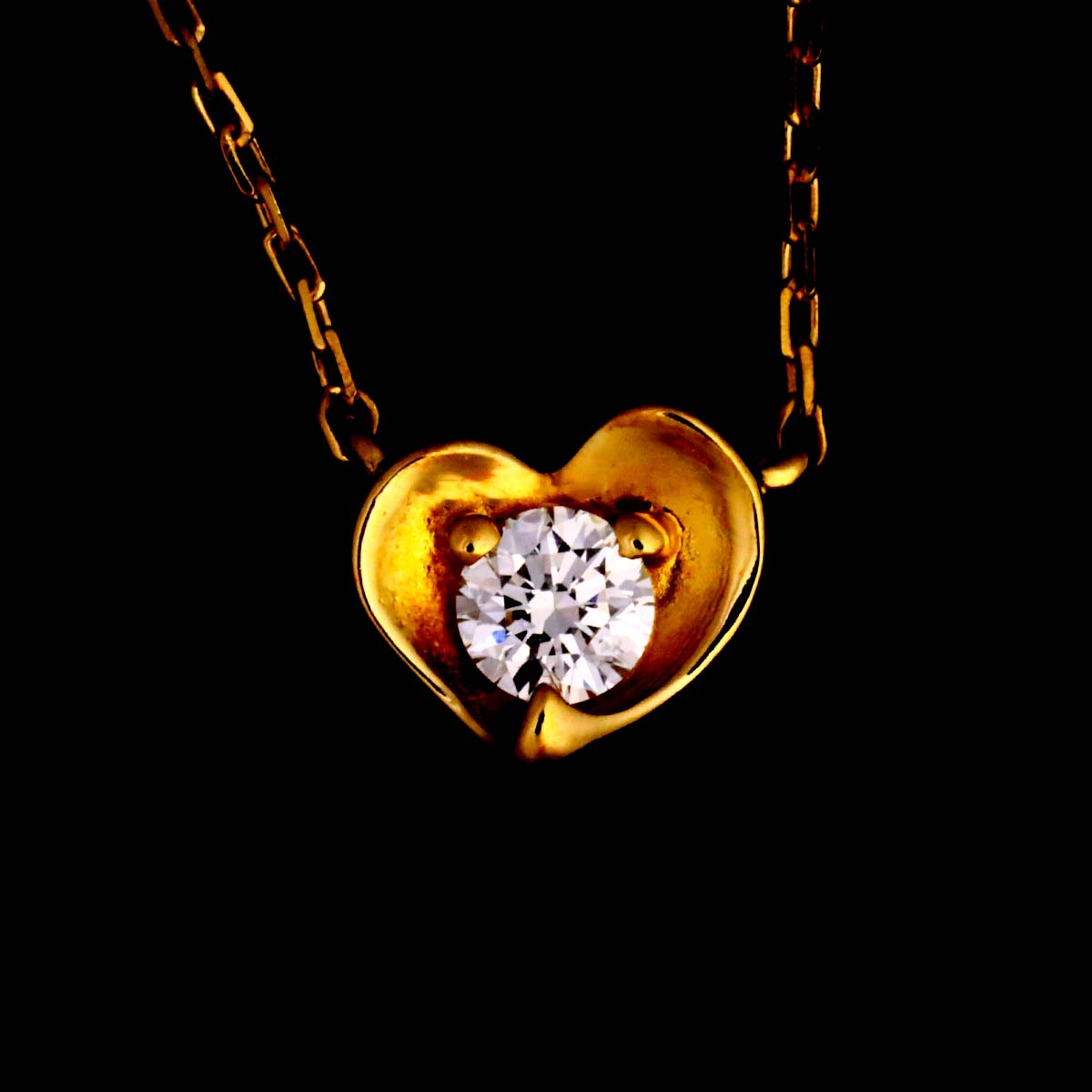 Diamond Necklace 18K Yellow Gold 750
