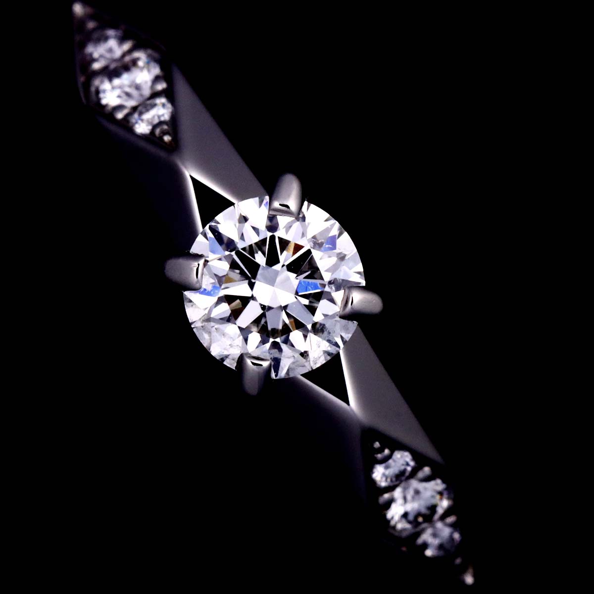 Facet Diamond 0.33ct E/VVS2/3EX Ring Platinum Size48 4.5(US)