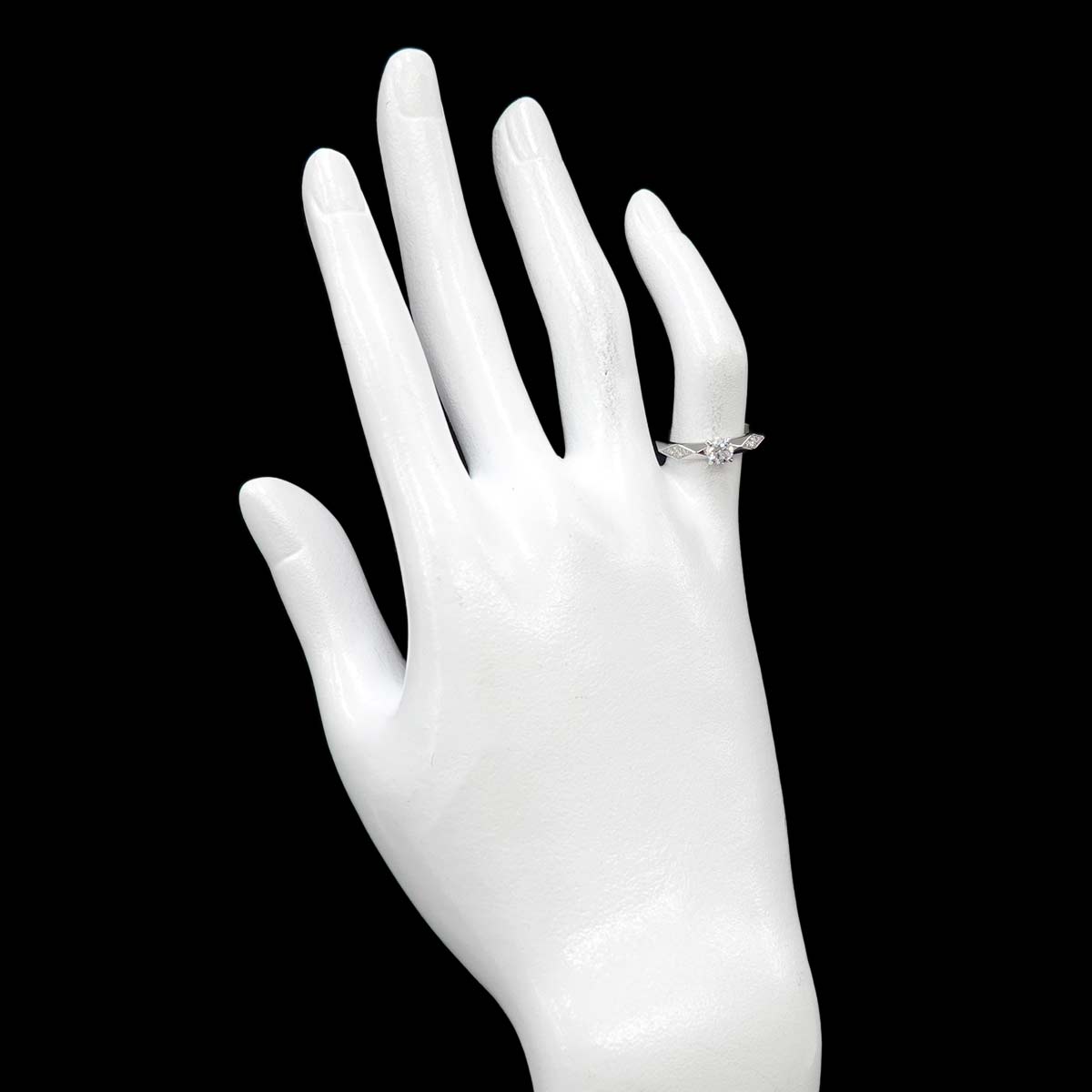 Facet Diamond 0.33ct E/VVS2/3EX Ring Platinum Size48 4.5(US)