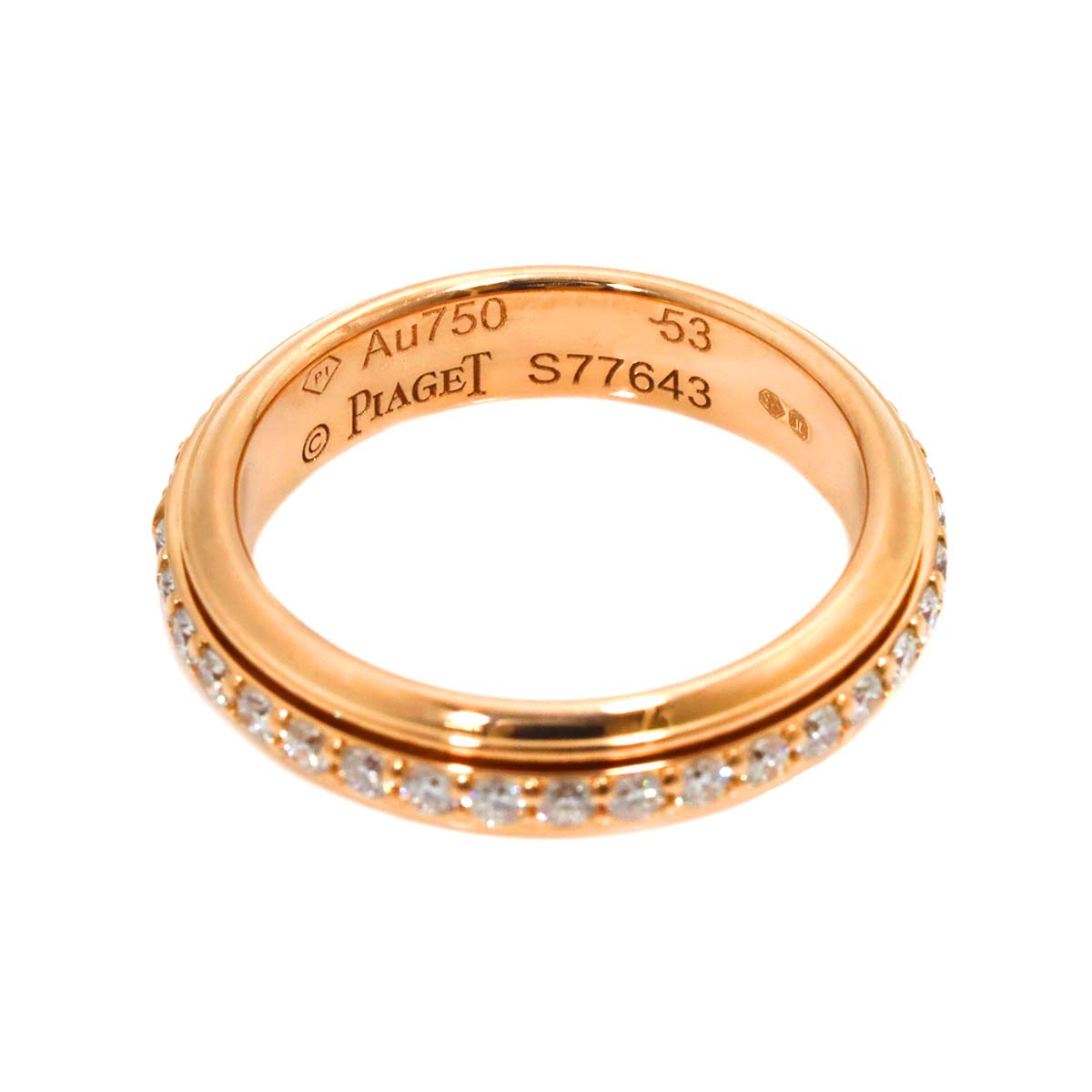 Possession Diamond Ring 18K Pink Gold 750 Size57 7.5-7.75(US)