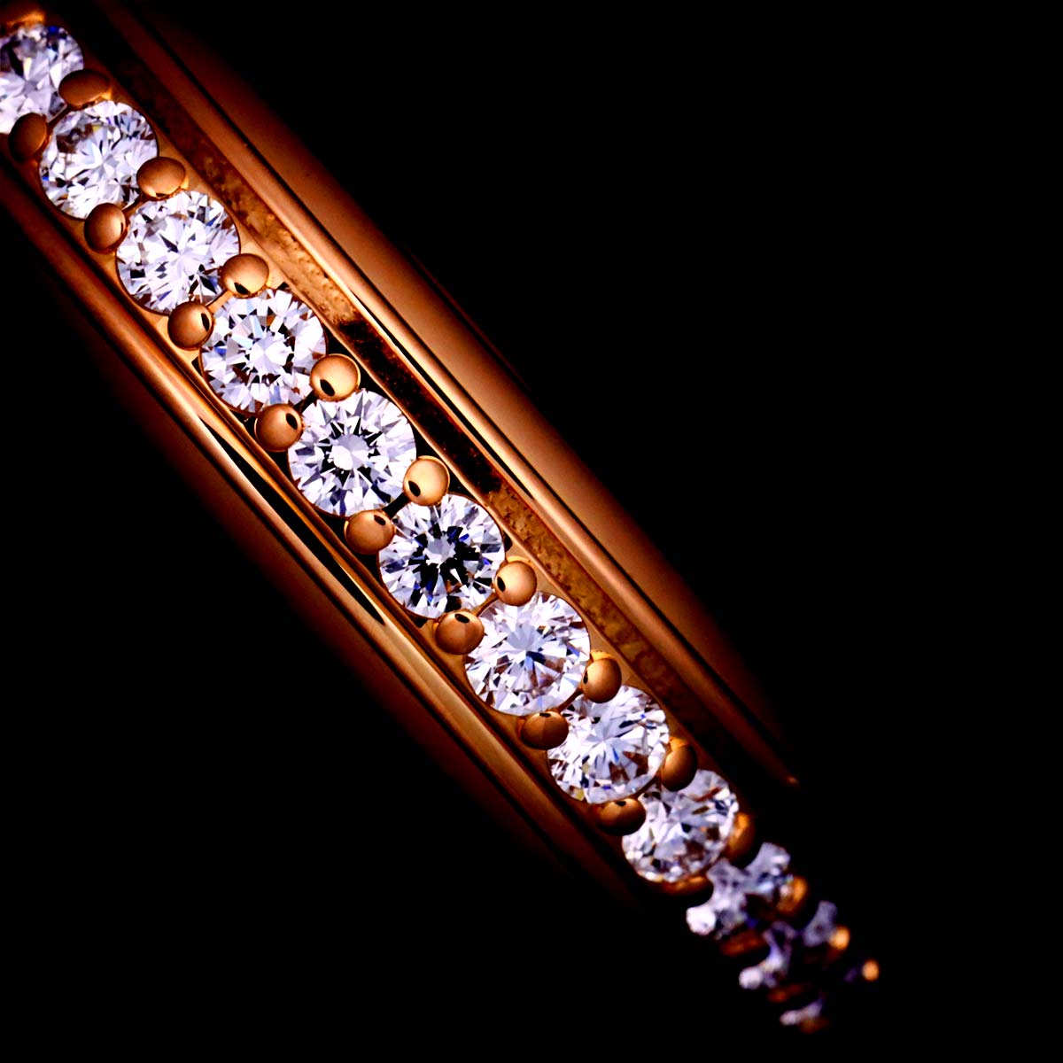 Possession Diamond Ring 18K Pink Gold 750 Size57 7.5-7.75(US)