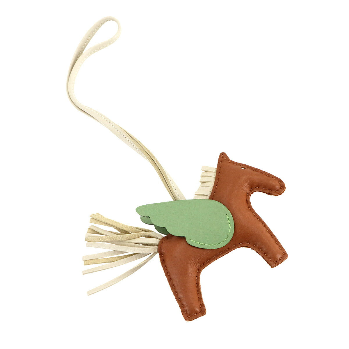 Rodeo Pegasus PM Bag Charm Agneau Milo Gold Vert criquet Craie