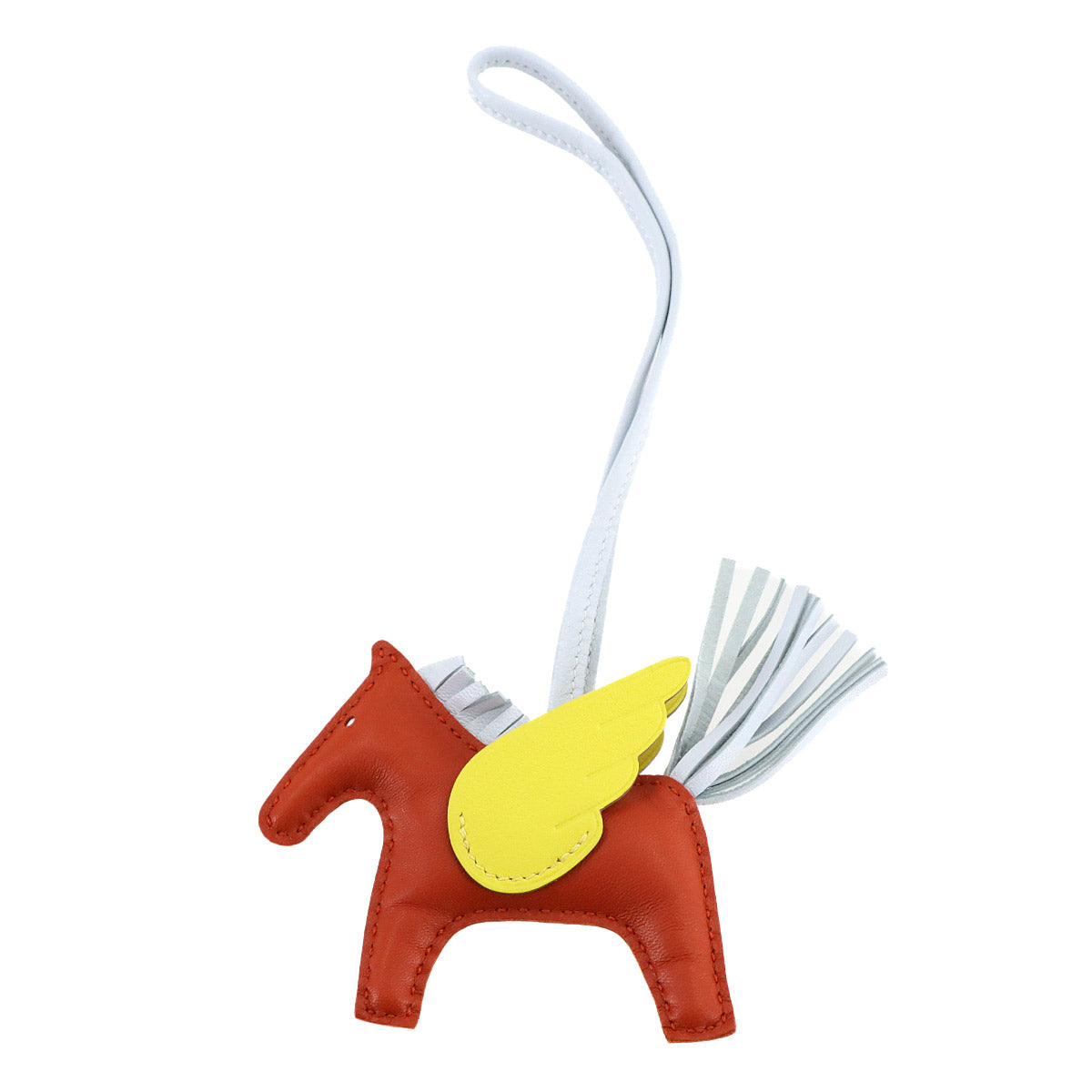 Rodeo Pegasus PM Bag Charm Agneau Milo Swift Cornaline Lime