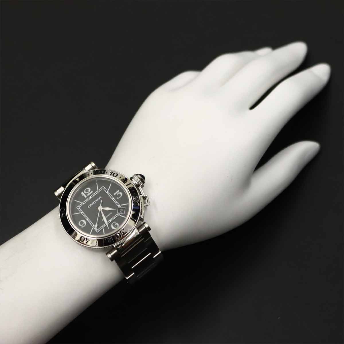 Pasha Seatimer W31077M7 Automatic Date Black Dial Mens Watch