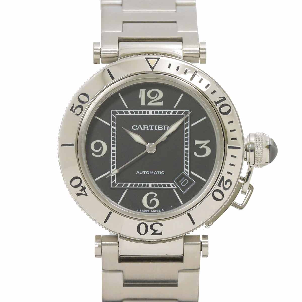 Pasha Seatimer W31077M7 Automatic Date Black Dial Mens Watch