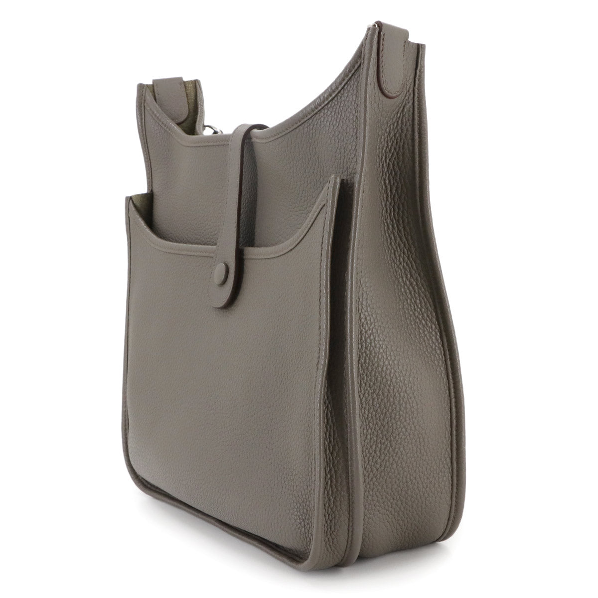 Evelyne3 GM Shoulder Bag Taurillon Clemence Etain