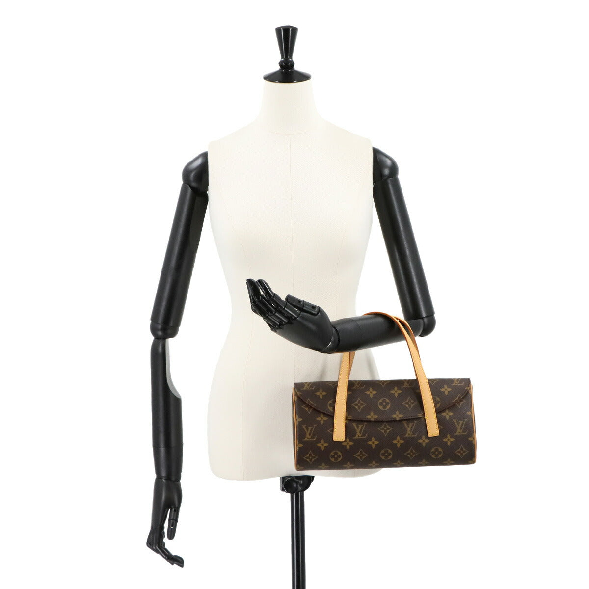 LOUIS VUITTON Monogram Sonatine Hand Bag Brown M51902 Purse