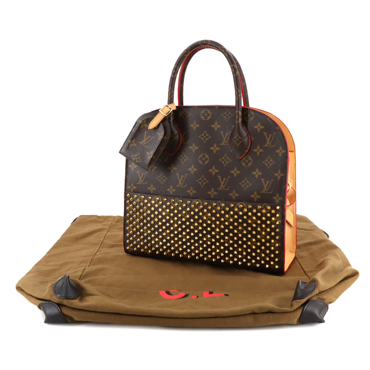 LOUIS VUITTON Monogram Christian Louboutin Iconoclast Hand Bag M41234
