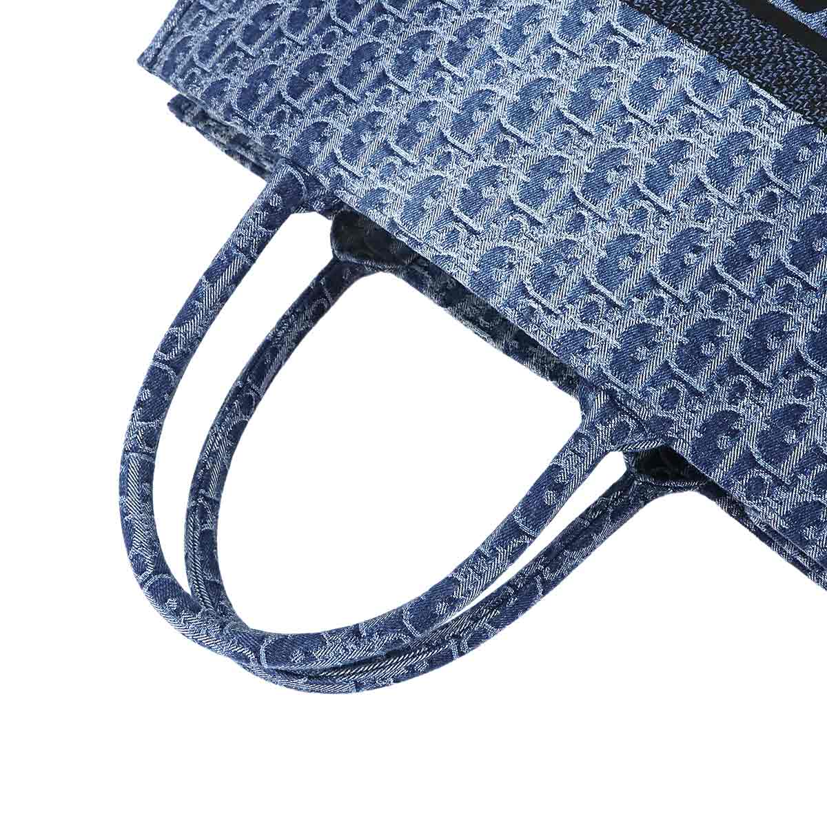 Book Tote Large Bag Oblique Denim Blue M1286ZWAL