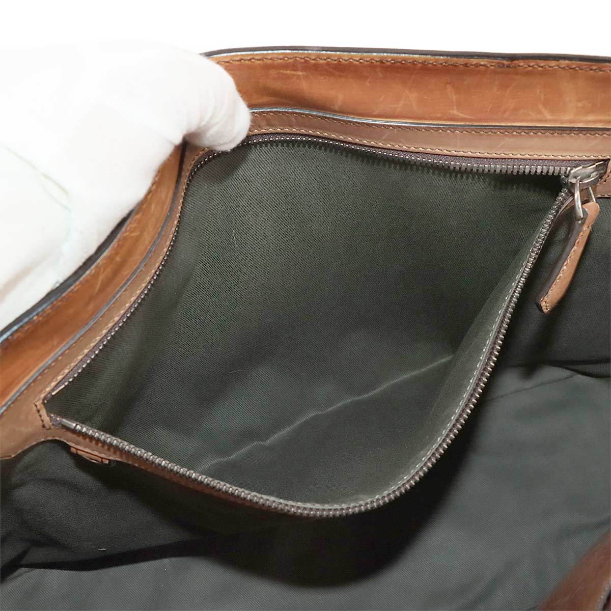 Calligraphy Toujours Tote Bag Venezia Leather Navy Purse