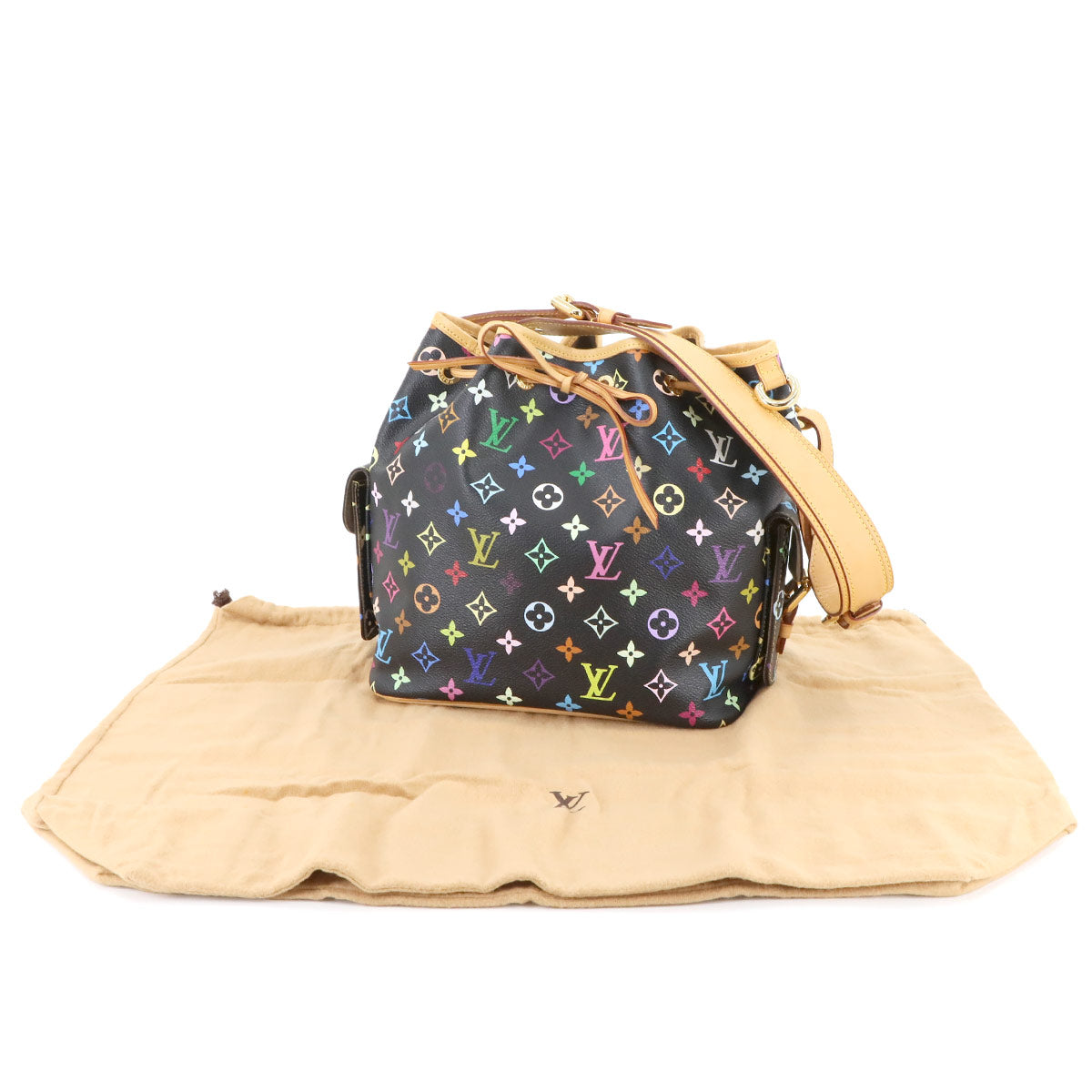 Monogram Multicolor Petit Noe Shoulder Bag Noir M42230
