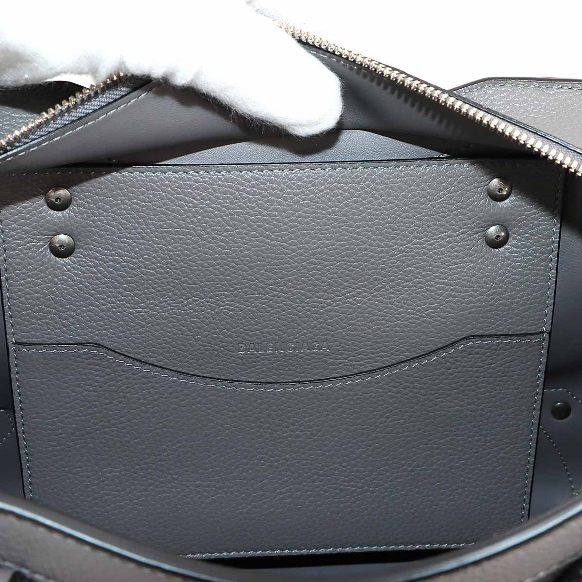 Neo Classic City S Hand Shoulder Bag Leather Gray 638521