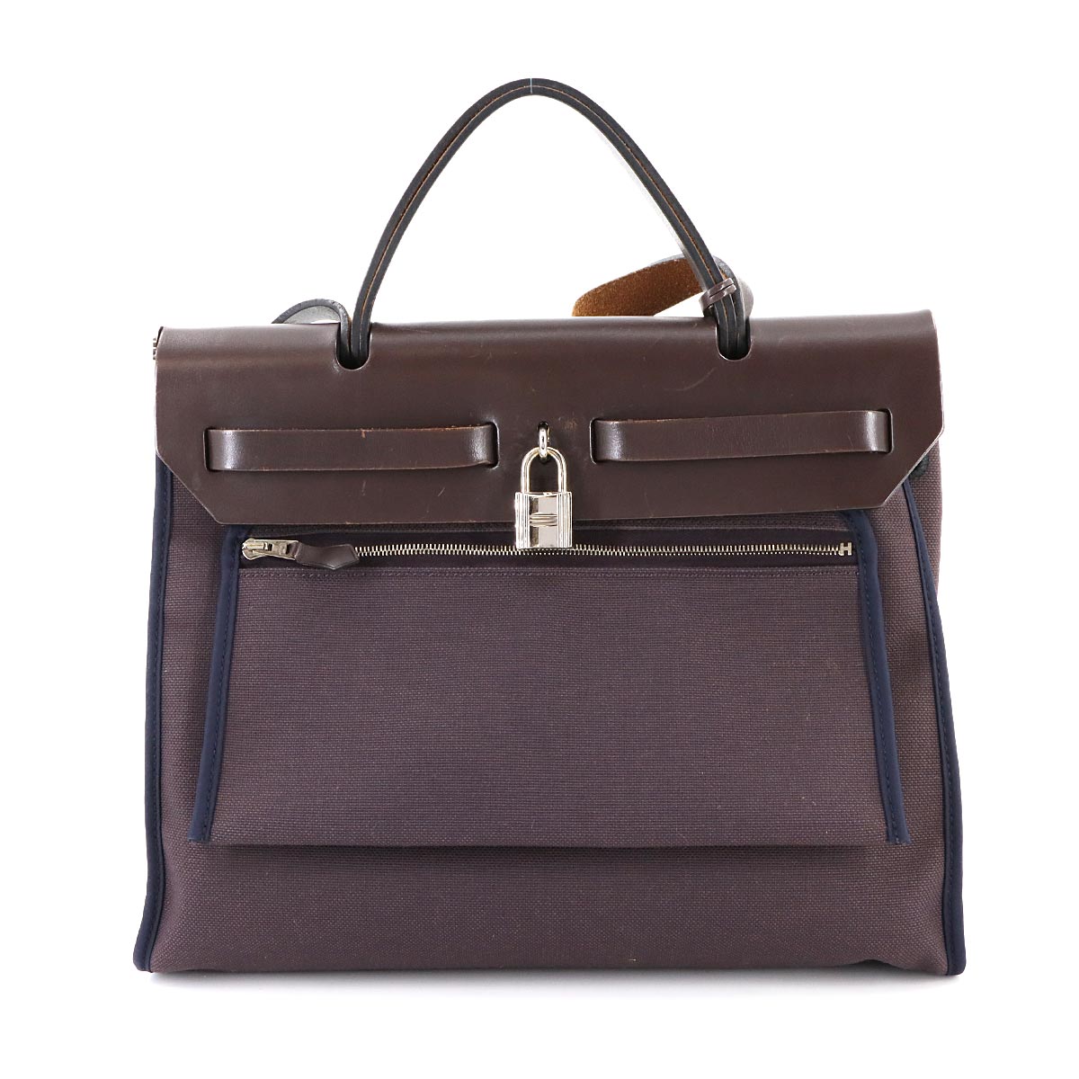 Her Bag Zip PM 2way Hand Shoulder Bag Toile Vash Hunter Brown